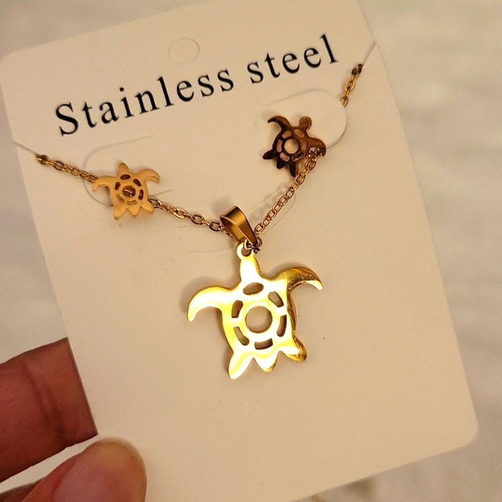 Turtle Stainless Steel Jewelry Set - Picture 1 of 4